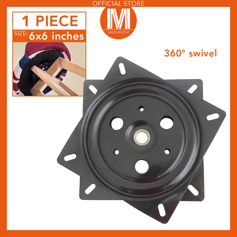 Lazy Susan Square Steel Rotating Swivel Turntable (Black) Shopee