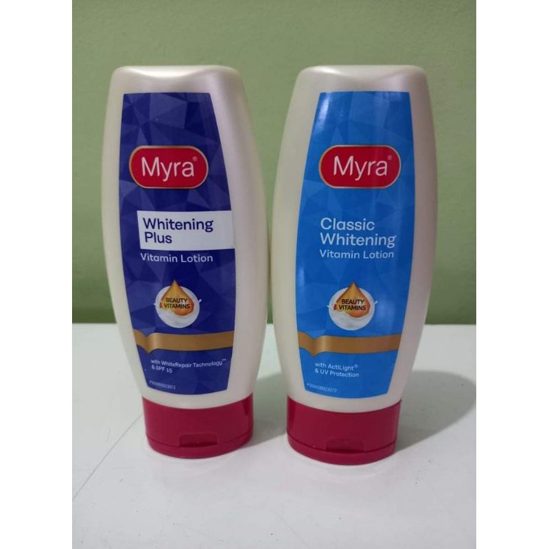 Myra Classic Whitening lotion & Whitening Plus with white repair