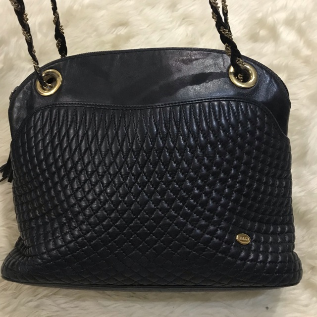 Authentic Bally Quilted chain shoulder bag vintage | Shopee Philippines