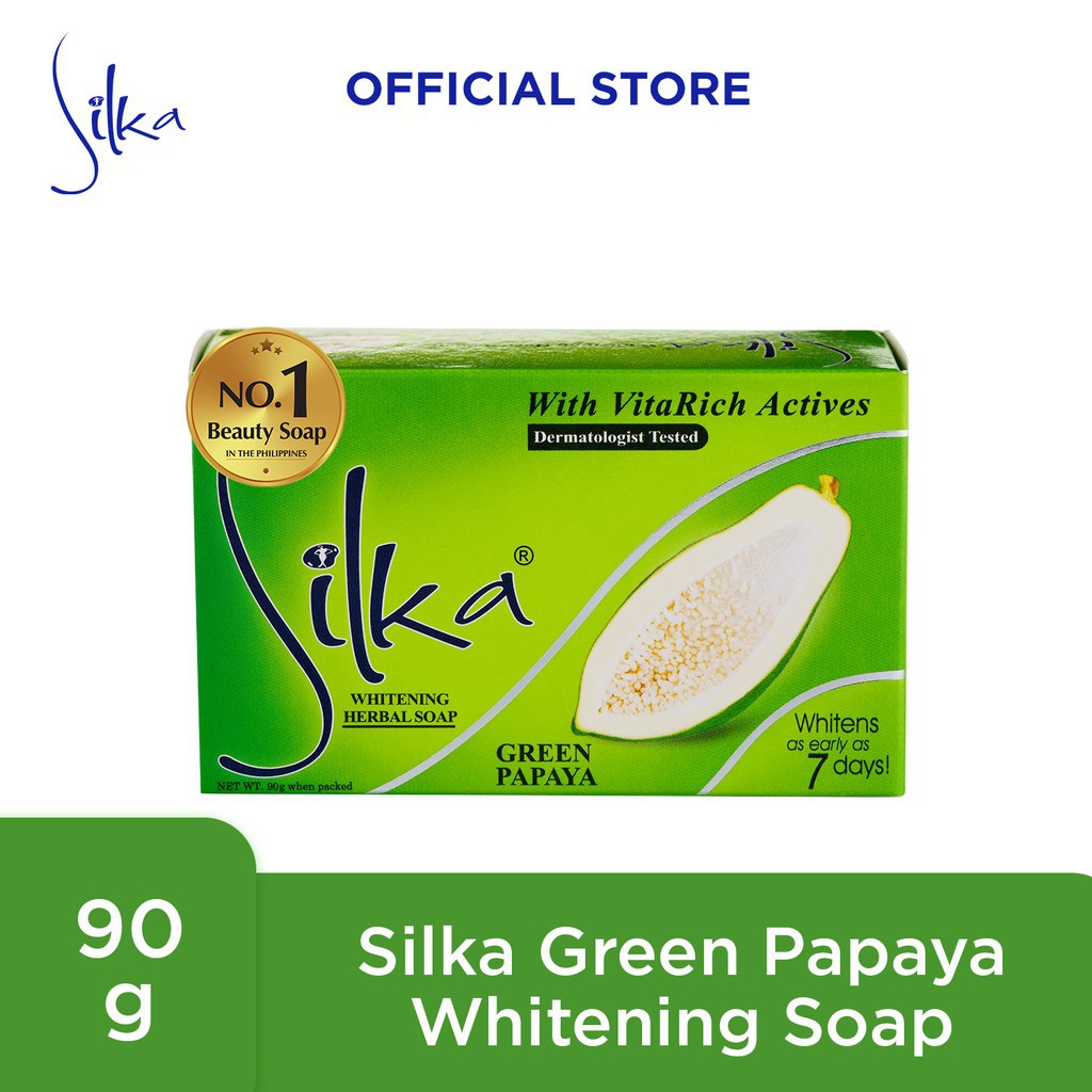 Silka Green Papaya Whitening Soap 90g | Shopee Philippines