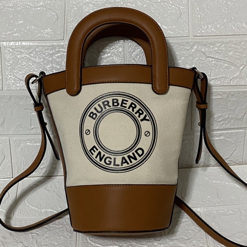 Reduced Price Burberry Logo Graphic Cotton Canvas Mini Bucket Sling Bag |  Shopee Philippines