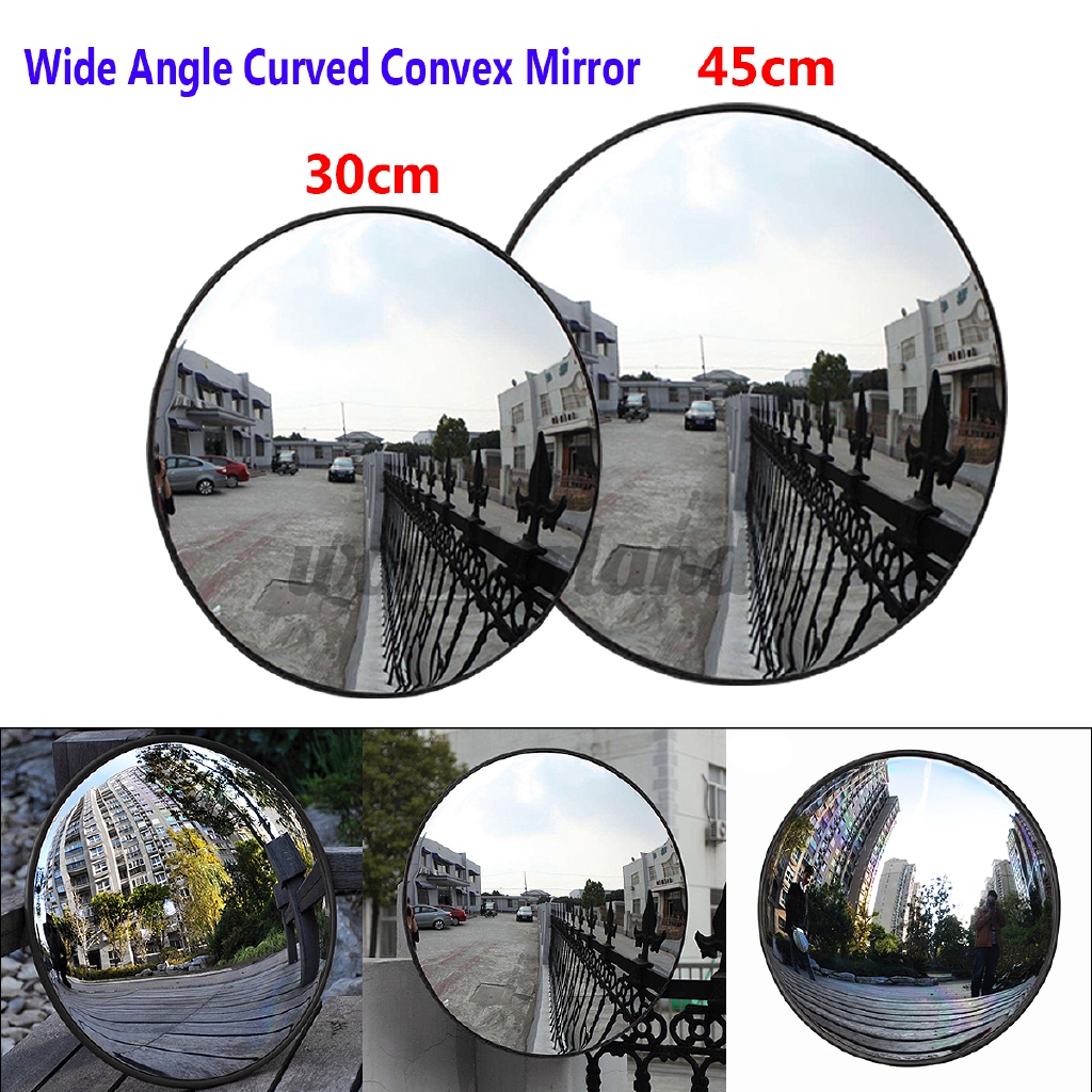 12'' 30cm Wide Angle Convex Curved Road Mirror Traffic Driveway Safety