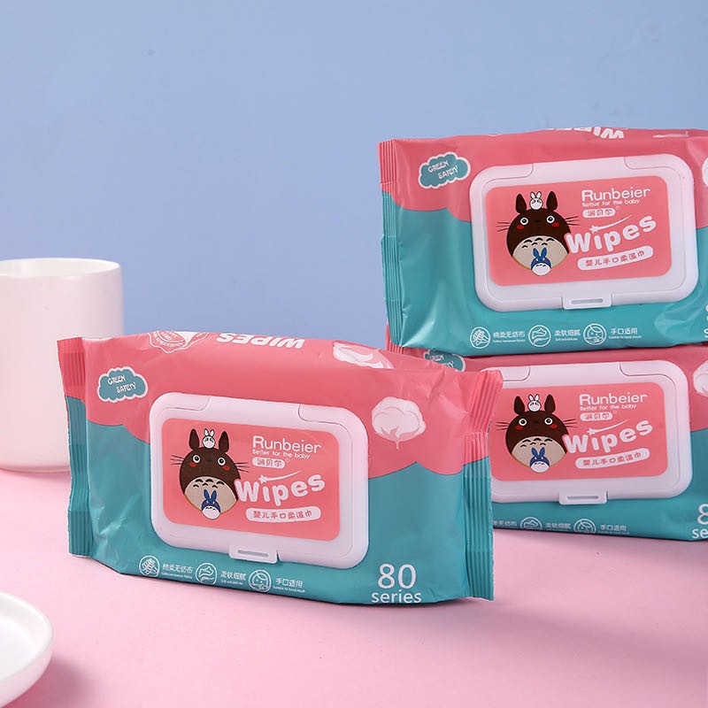 RUNBEIER BABY WIPES 80pcs /pack ( NonAlcohol wet wipe ) Shopee