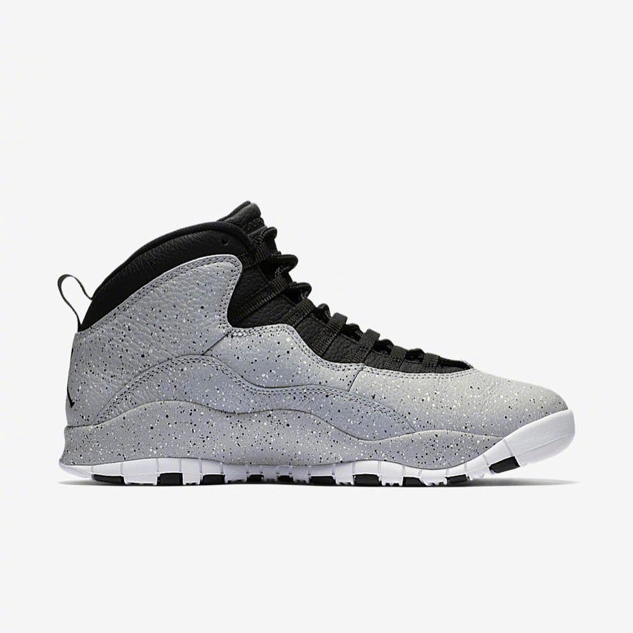 gray and black jordan 10