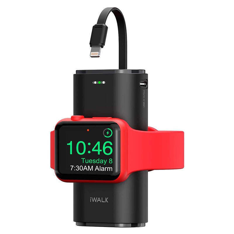 iWALK Portable Apple Watch Charger, 9000mAh Power Bank with Built in