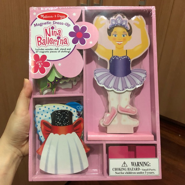 melissa and doug ballerina magnetic dress up