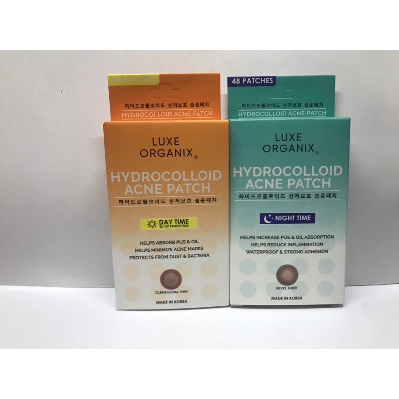 Luxe Organix Hydrocolloid Acne Patch Day Time /Night time 48s Shopee