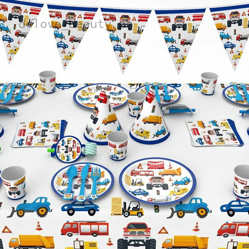 Dolove Beauty Traffic Jam Birthday Party Range Car Bus Truck Van