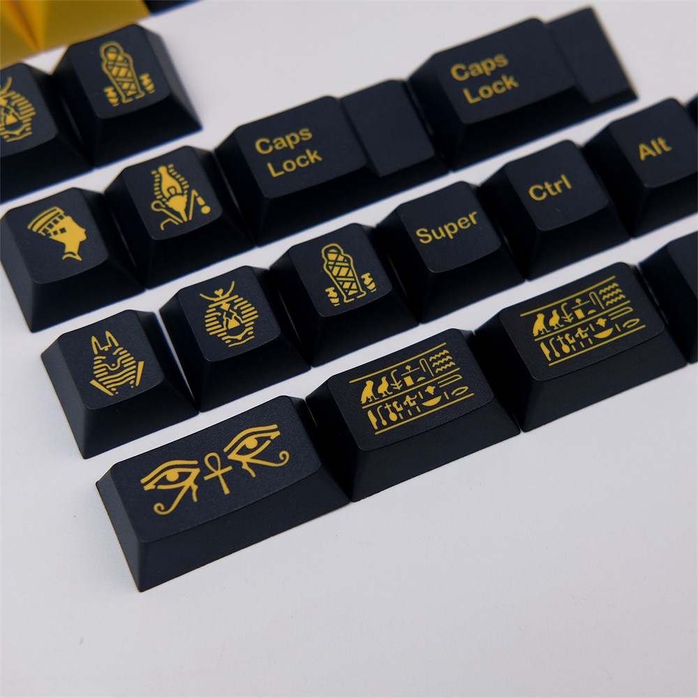Egyptian Pharaoh 128 Keys PBT Dye Sublimation Cherry Profile Keycaps
