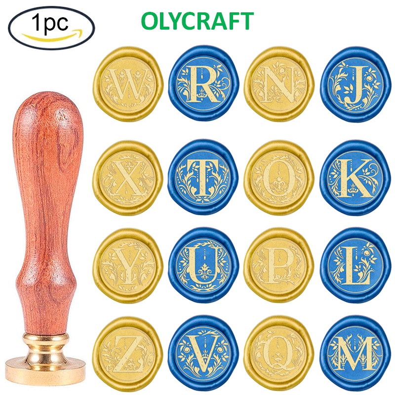 Olycraft 1pc Letter J K L M N O P Q R T U V W X Y Z Wax Seal Stamp Vintage Wax Sealing Stamps Alphabet J Retro 25mm Removable Brass Head Wooden Handle For Envelopes Invitations Wine Packages Greeting Cards Wedding Shopee Philippines