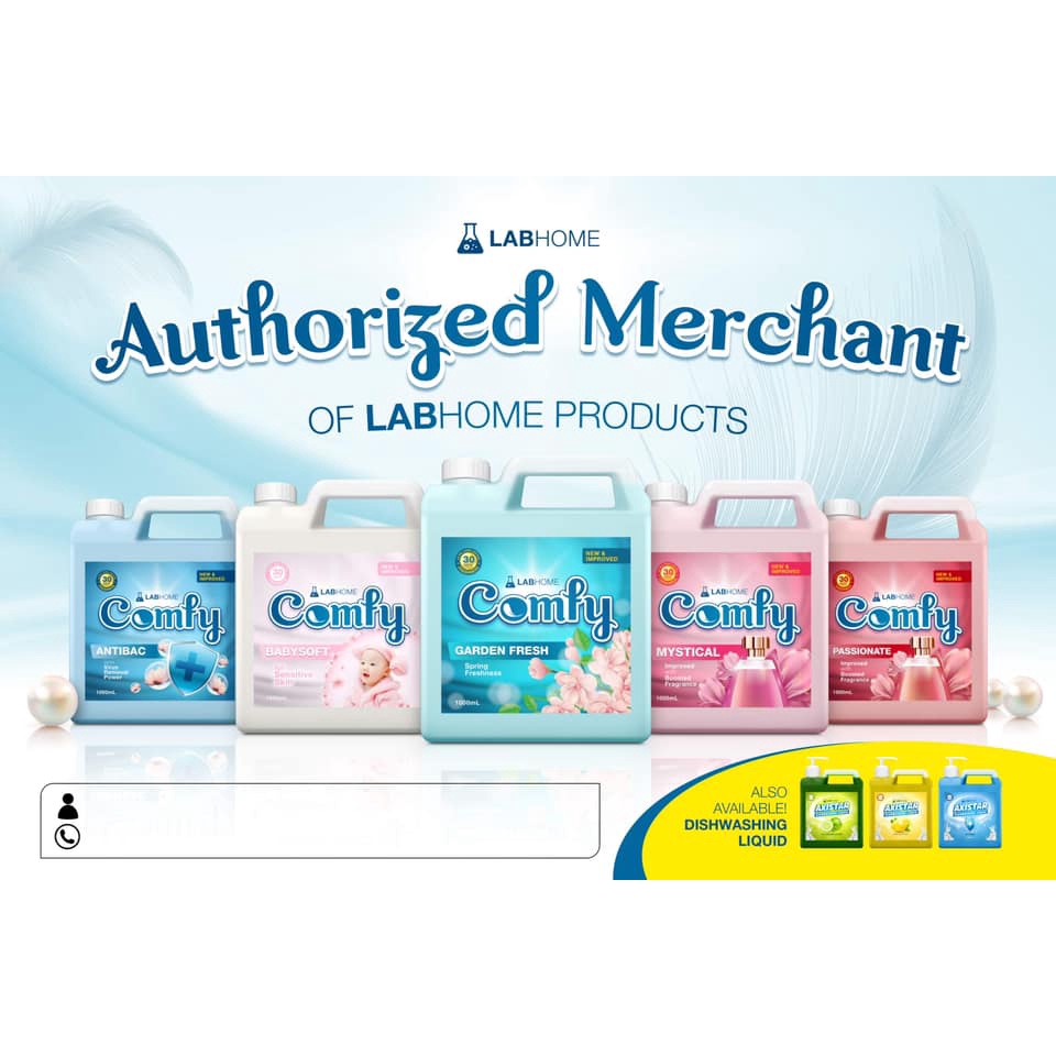 Comfy New and Improved Liquid Fabric Conditioner Fabric Softener 1000mL