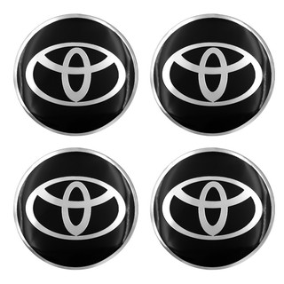 TOYOTA 4PCS Wheel Center Hub Cap Stickers Decal 56mm Hub Center Cap Car