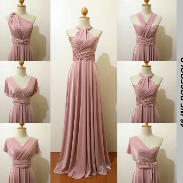 infinity dress rose pink