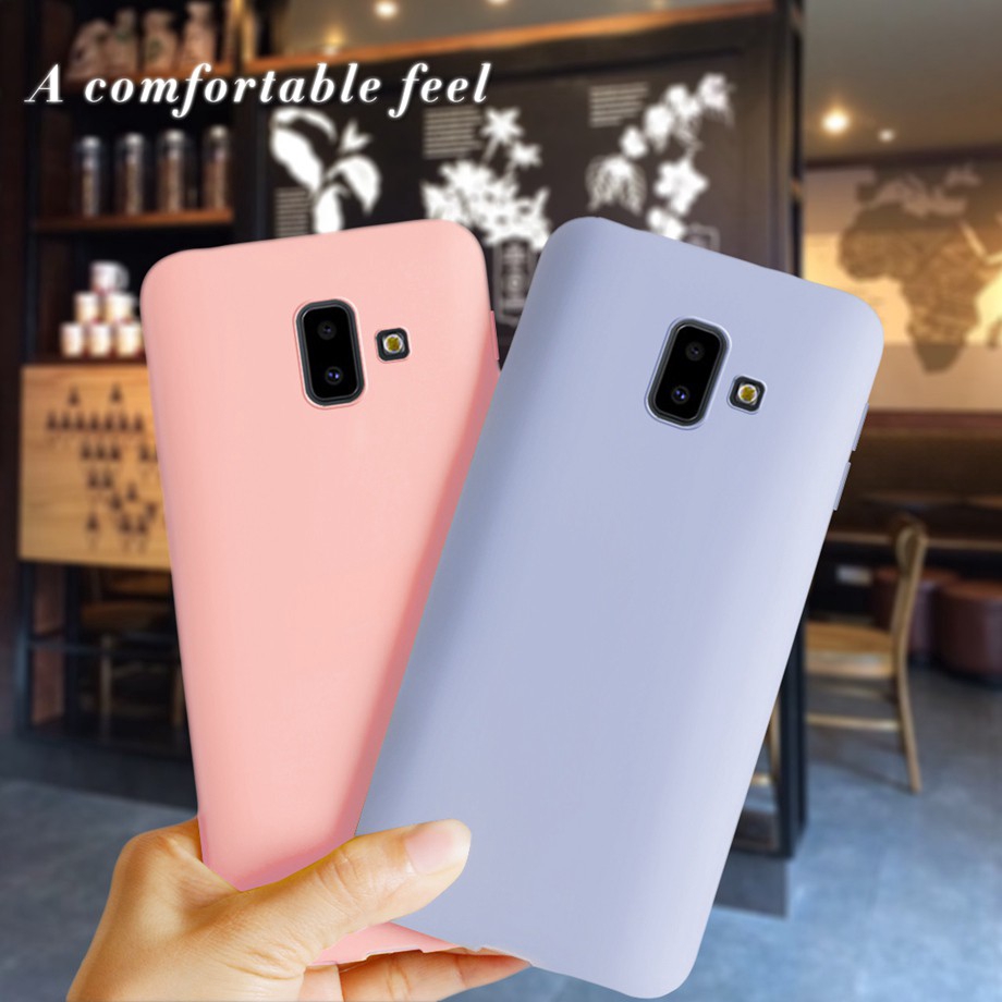 Samsung Galaxy J6 Plus J6 2018 Case Cover Plain Matte Jelly Candy Soft Silicone Tpu Phone