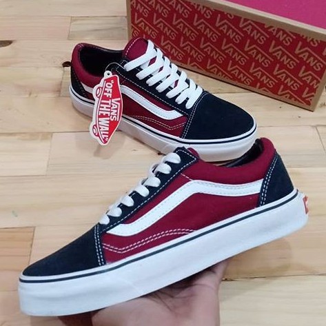 maroon red vans