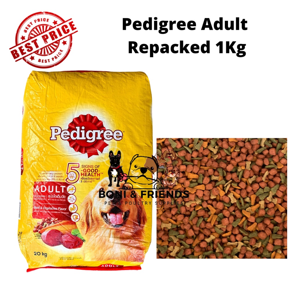 Pedigree Adult & Puppy Dog Food Per Kilo Repacked 