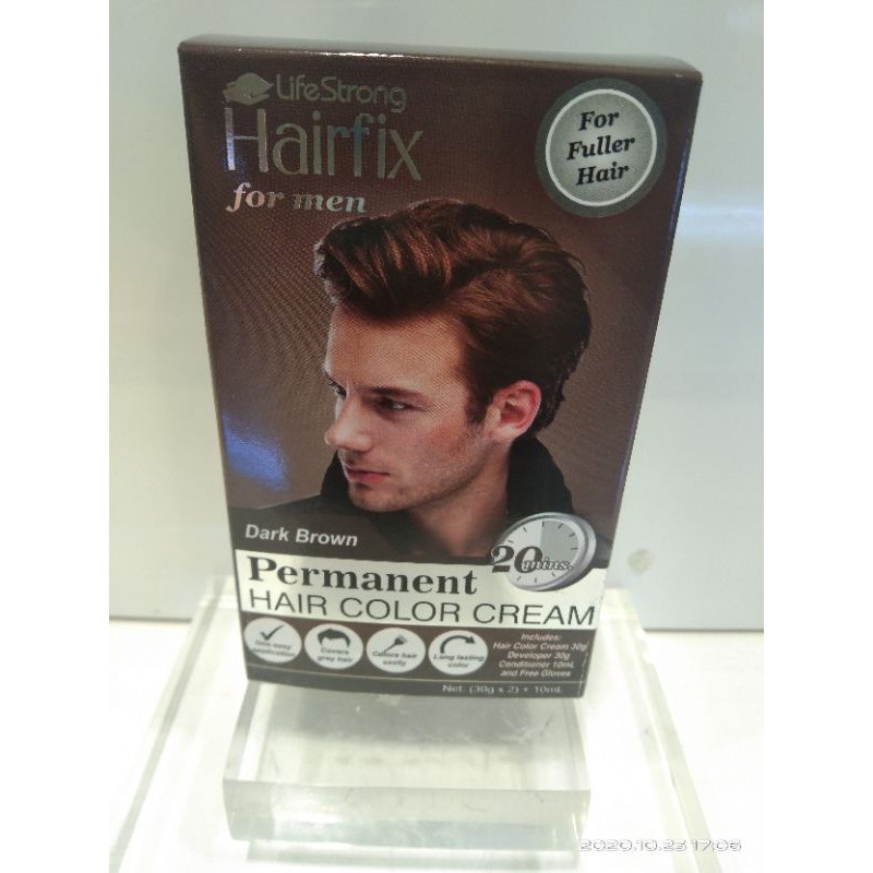 Hairfix Permanent hair color for men black/dark brown/bleach/gray/ash blond  | Shopee Philippines