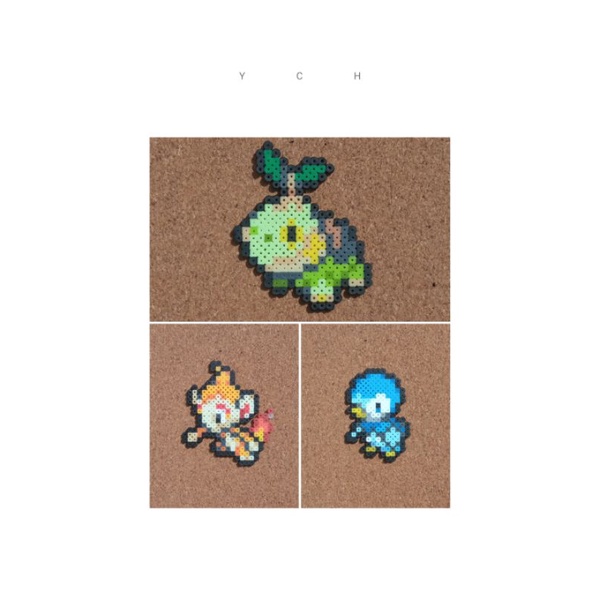 Ych Pixel Pokemon Icon Sinnoh Starters Set Handmade Perler Bead Keychain Cellphone Strap Shopee Philippines