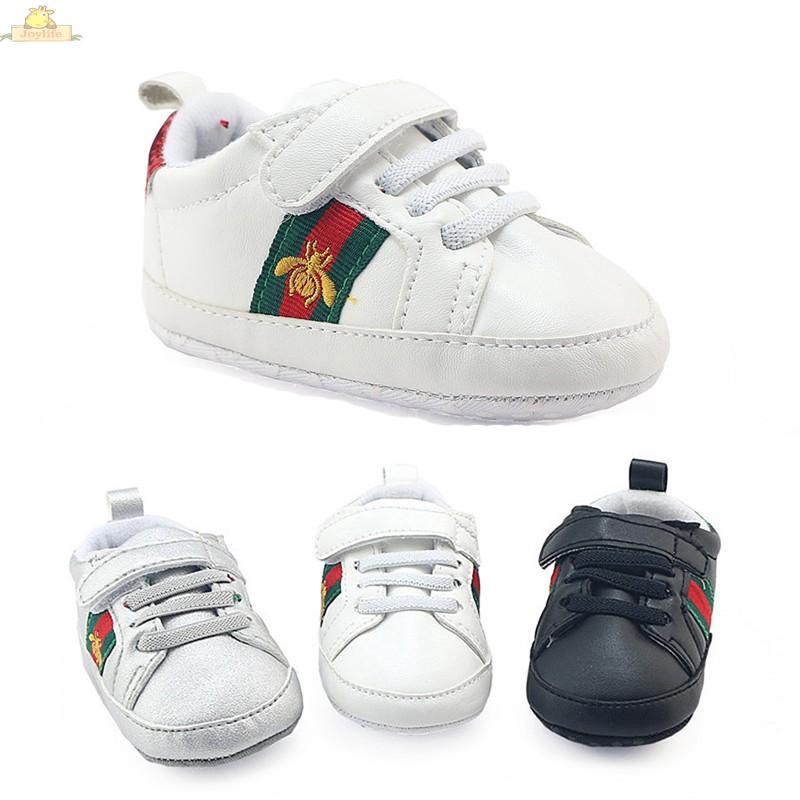 baby boy white crib shoes