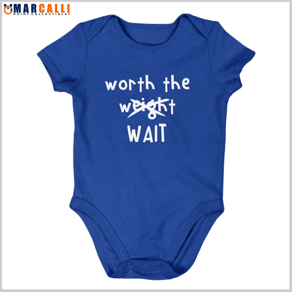 WORTH THE WEIGHT Baby Girl Boy Cotton Onesie Romper Bodysuit Onesie Clothes Fashion for Infant