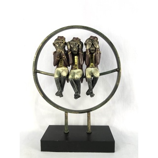Hanging Circus Monkeys ”Speak, See, Hear No Evil” Figurine Display - Home Decor, Collection, Gift Id #4