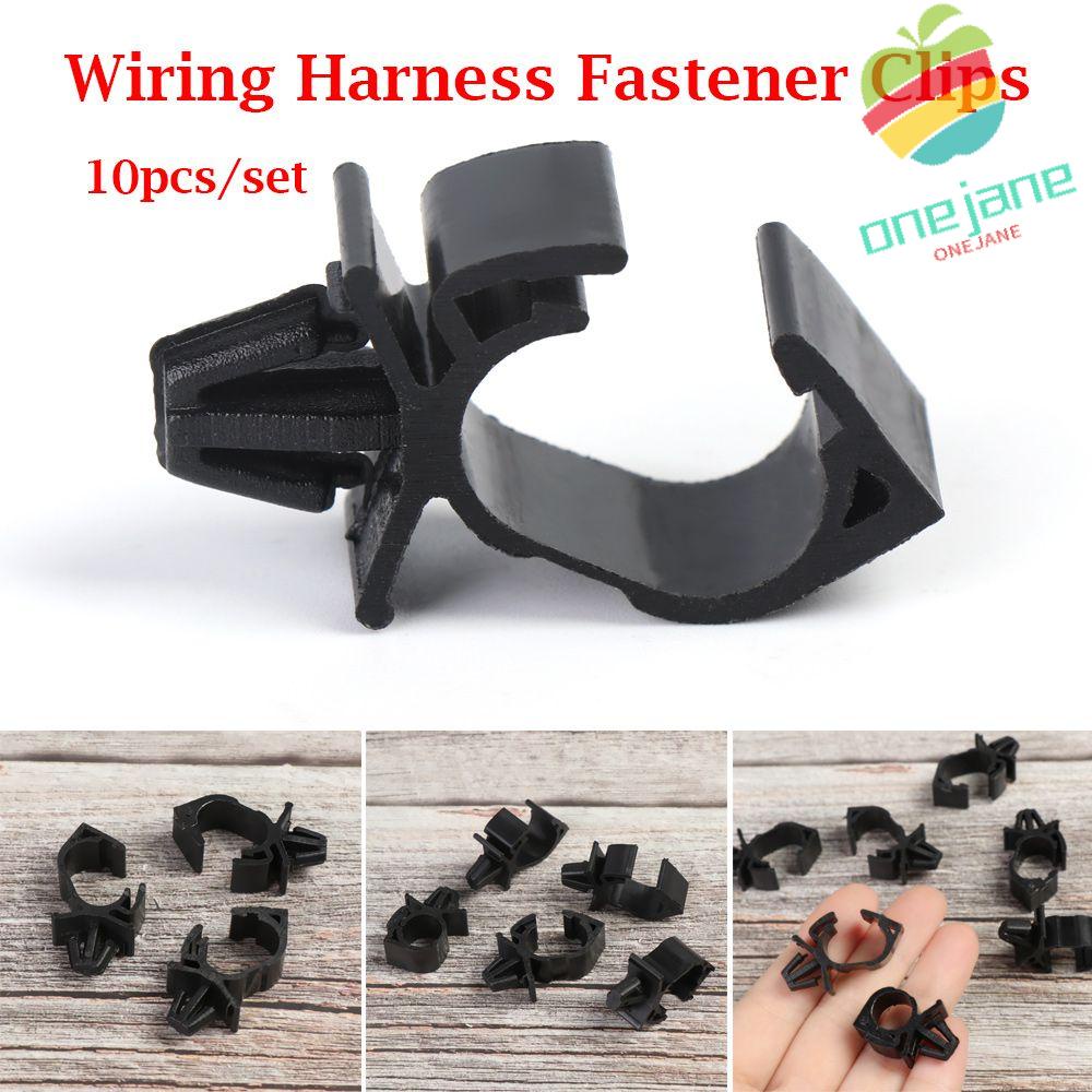 JANE 10Pcs Durable Wiring Harness Fastener Clips Plastic Wiring Strap