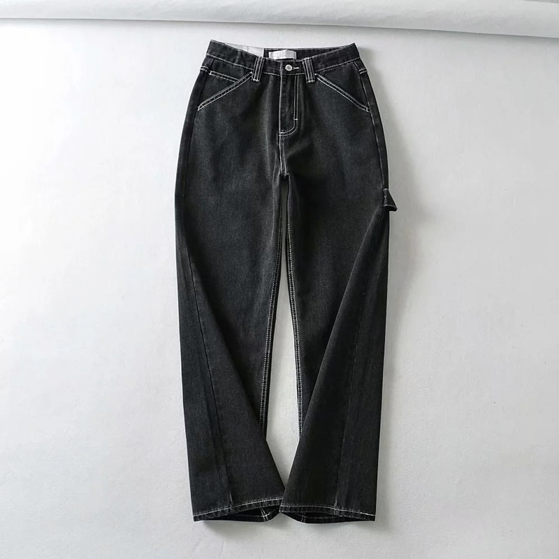womens jeans with white stitching