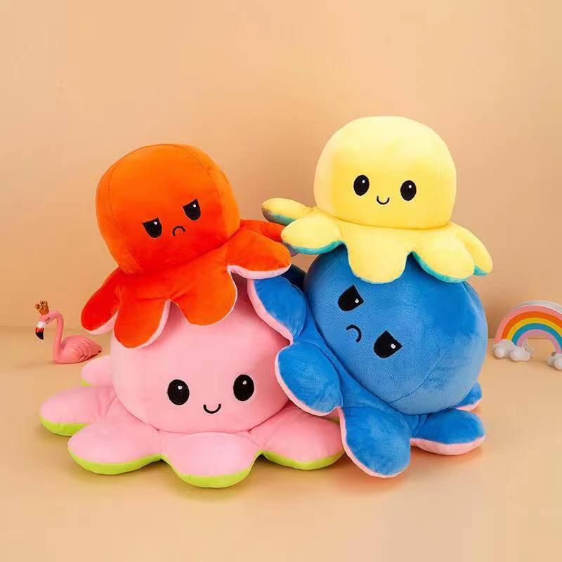 Flip Octopus stuff toy plushie plus doll mood switcher Octopus revers ...