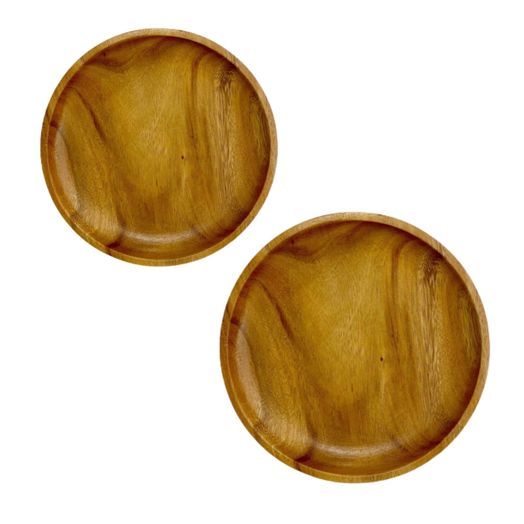 Luid Lokal Wooden Round Plate Made of Acacia Shopee Philippines