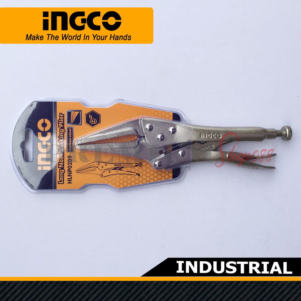 INGCO Long Nose Locking Plier 9 HLNP0209 Vise Grip Pliers Shopee