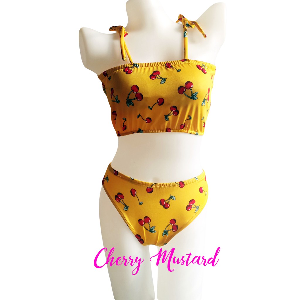 cherry swimsuit two piece