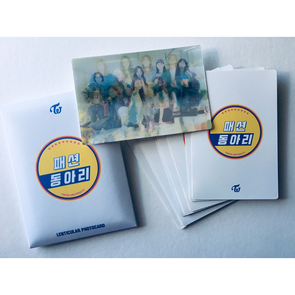 Twice University Fashion Club Official Lenticular Photocards Shopee Philippines
