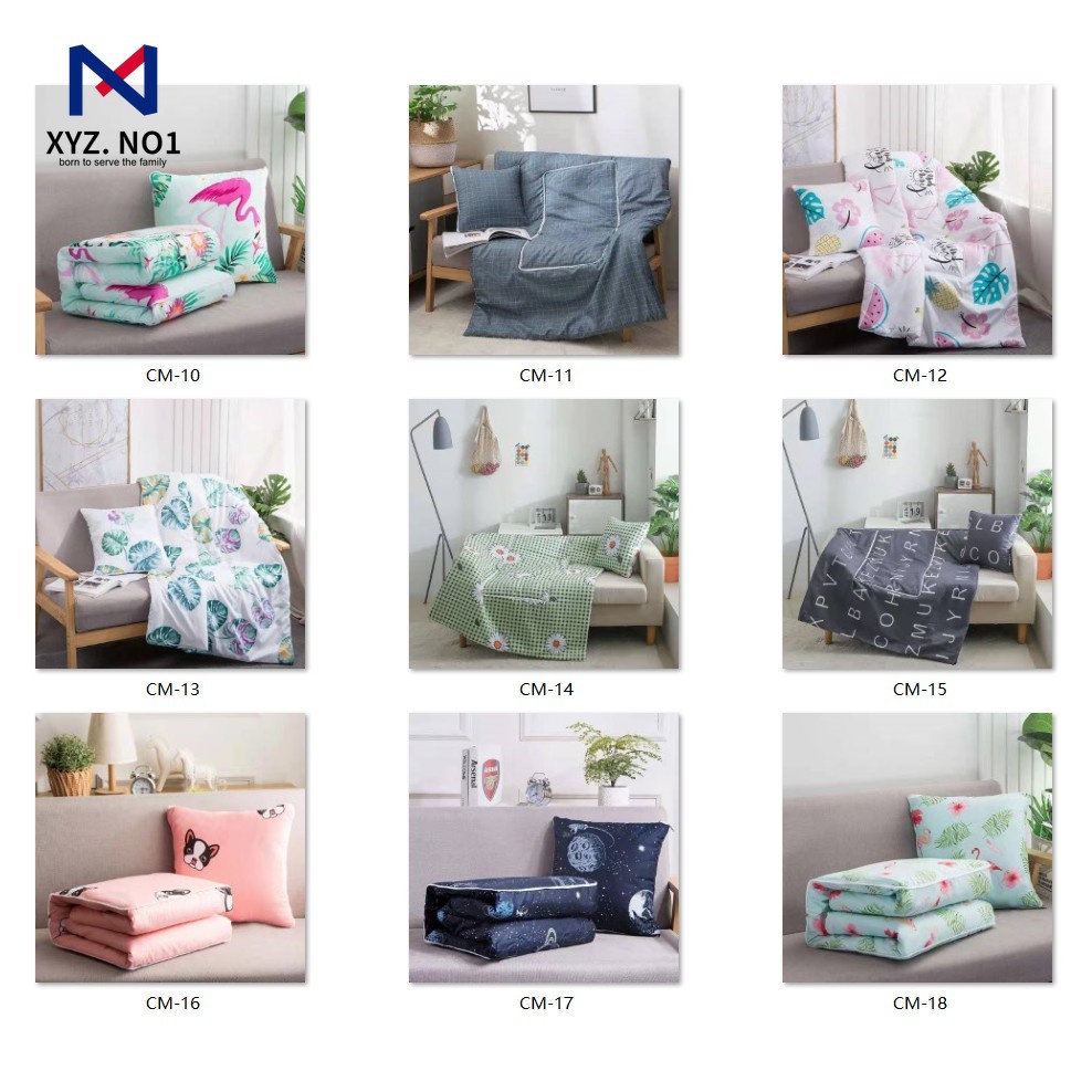 XYZ 2in1 PILLOW BLANKET 2-WAY BLANKET NEW PRINTS A Variety Of Styles 100*150cm