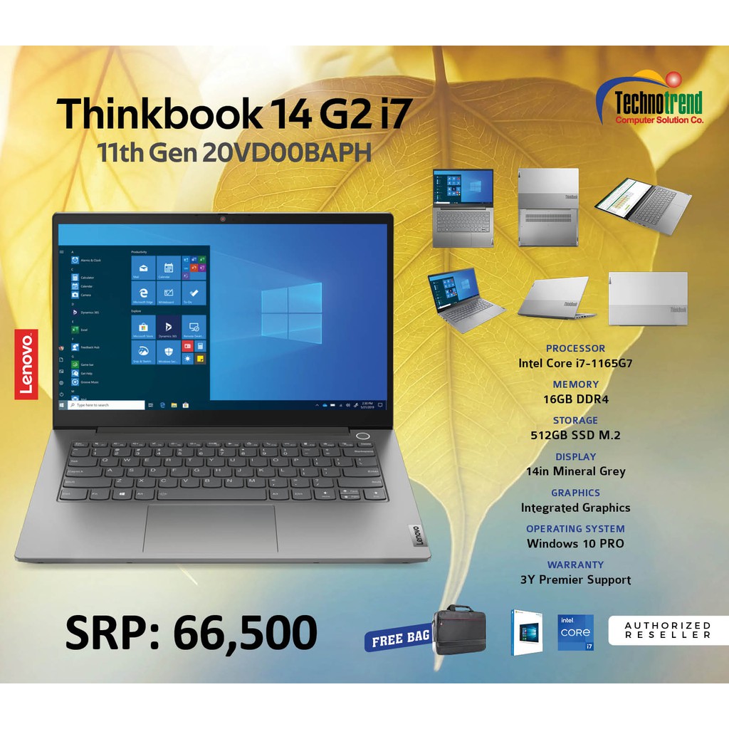 Lenovo ThinkBook 14 i7 11th Gen 20VD00BAPH Notebook | Shopee Philippines