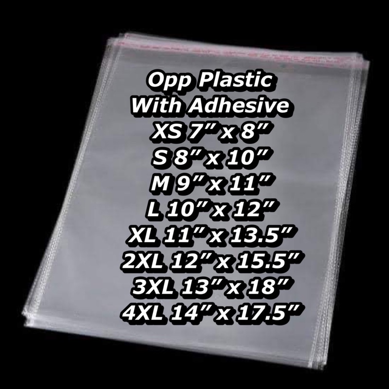 Pcs Opp Clear Plastic With Self Adhesive Packaging For Clothes