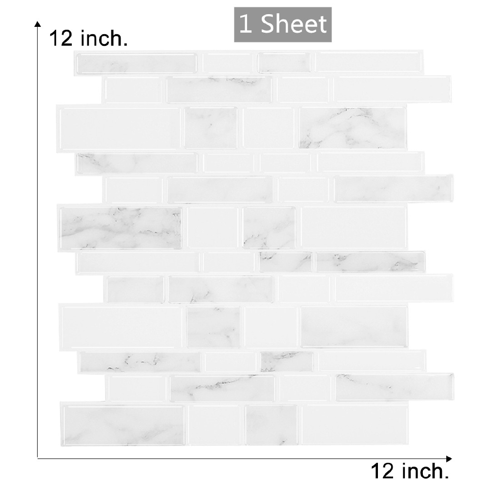 self adhesive peel and stick tile for kitchen backsplash vinyl tiles sticker 3d wall tiles sticker in thicker design 12 x12 1 sheet