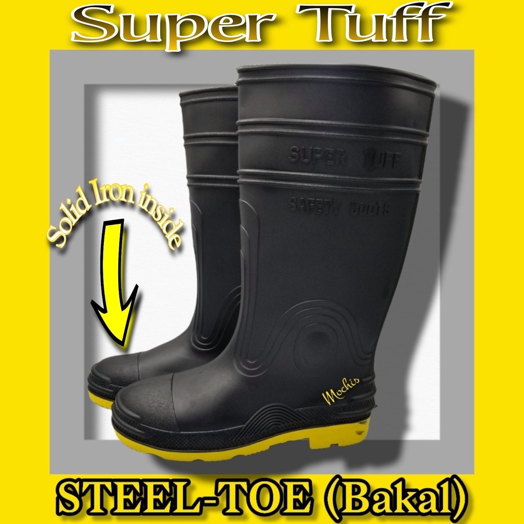 Rain Boots with Steel Toe (Yellow Sole 