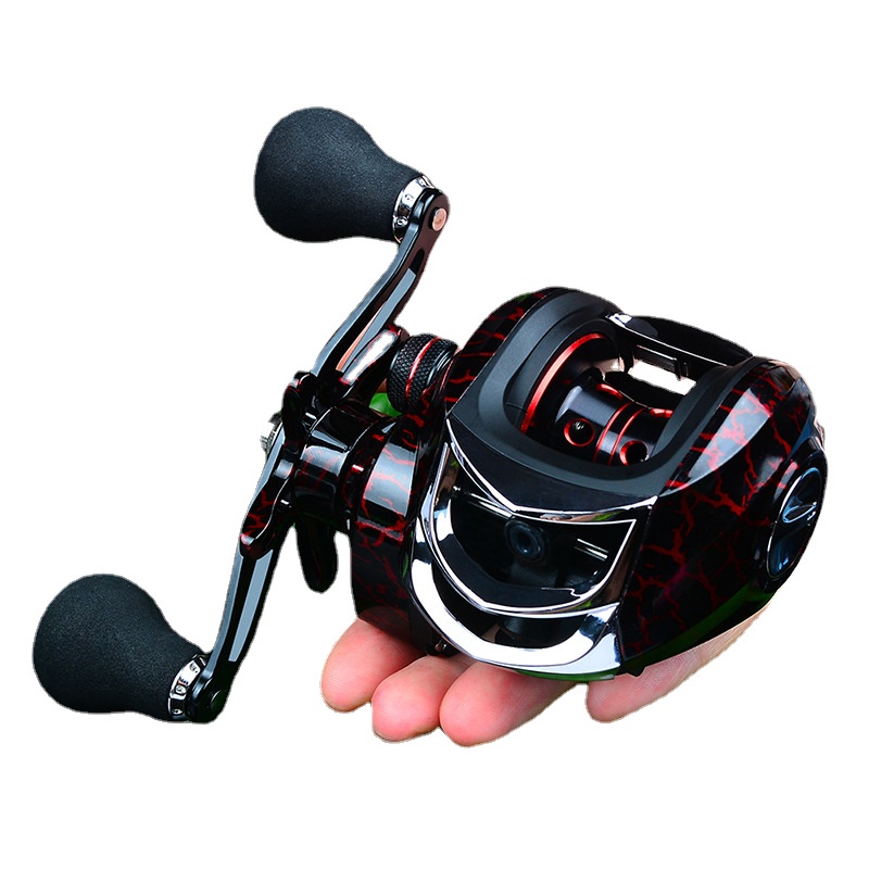 7:1:1 Double Spool Fishing coil Wooden handshake Spinning Fishing Reel ...