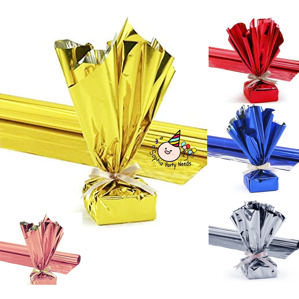 Multipurpose Foil Gift Wrapper & Table Cover & Backdrop Foil Sheet Sophiapartyneeds Shopee
