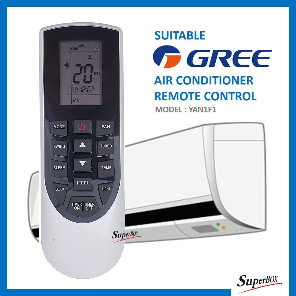 Gree Replacement For Gree Air Cond Aircond Air Conditioner Remote