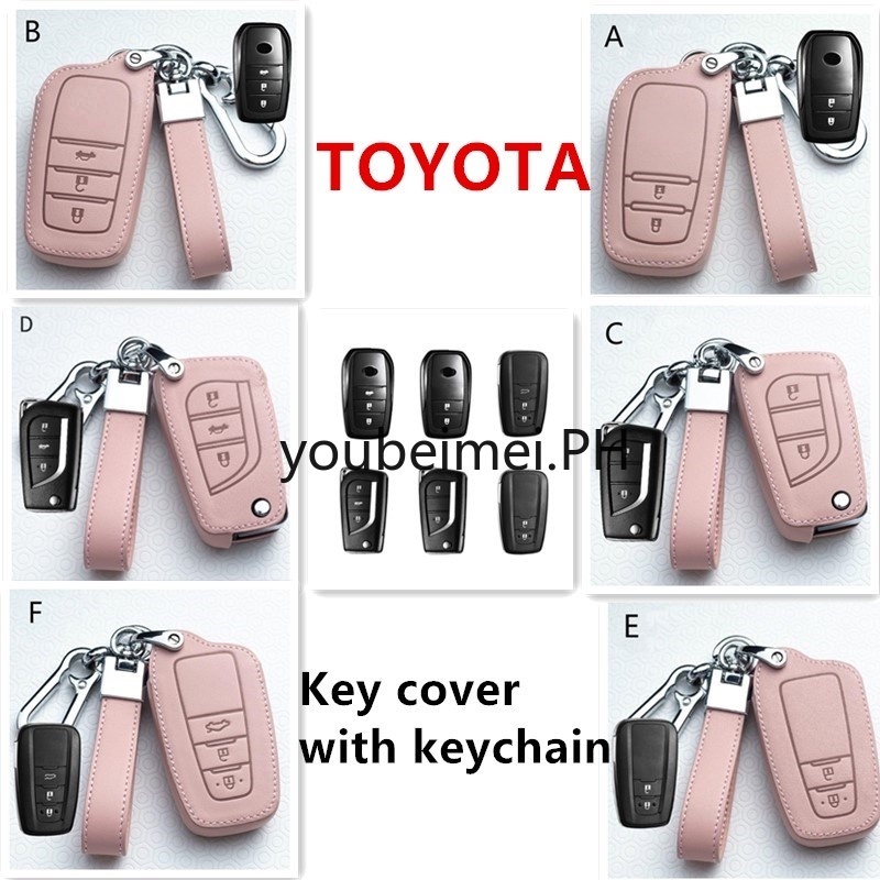 New Toyota hilux Leather Car Key Cover Case For Toyota yaris altis