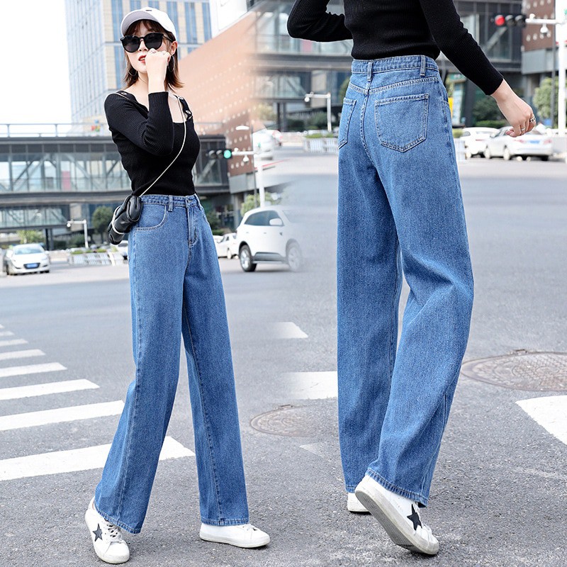 NEW ARRIVAL FASHION MOM JEANS wide leg high waist jeans woman korean style  boyfriend jeans for S-3XL | Shopee Philippines