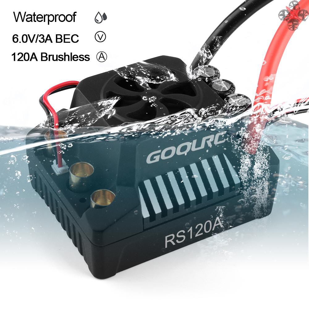 Waterproof 120A ESC Brushless Electric Speed Controller Fr 1:10//1:8 RC Car Truck