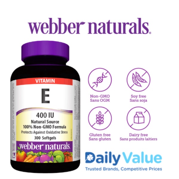 Webber Naturals, Natural source Vitamin E 400i.u, 300 sgelso #5