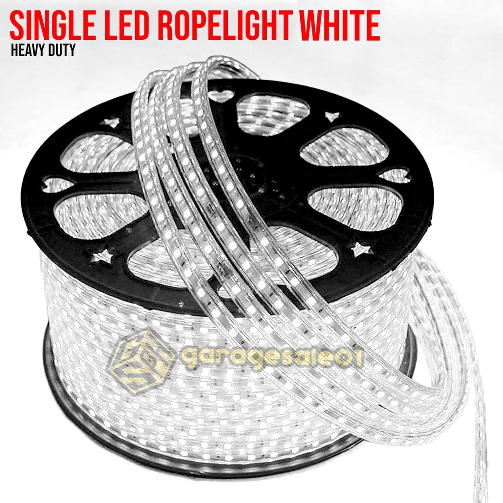 50 Meter Single WHITE Flat Rope light Ropelight 220V Heavy Duty