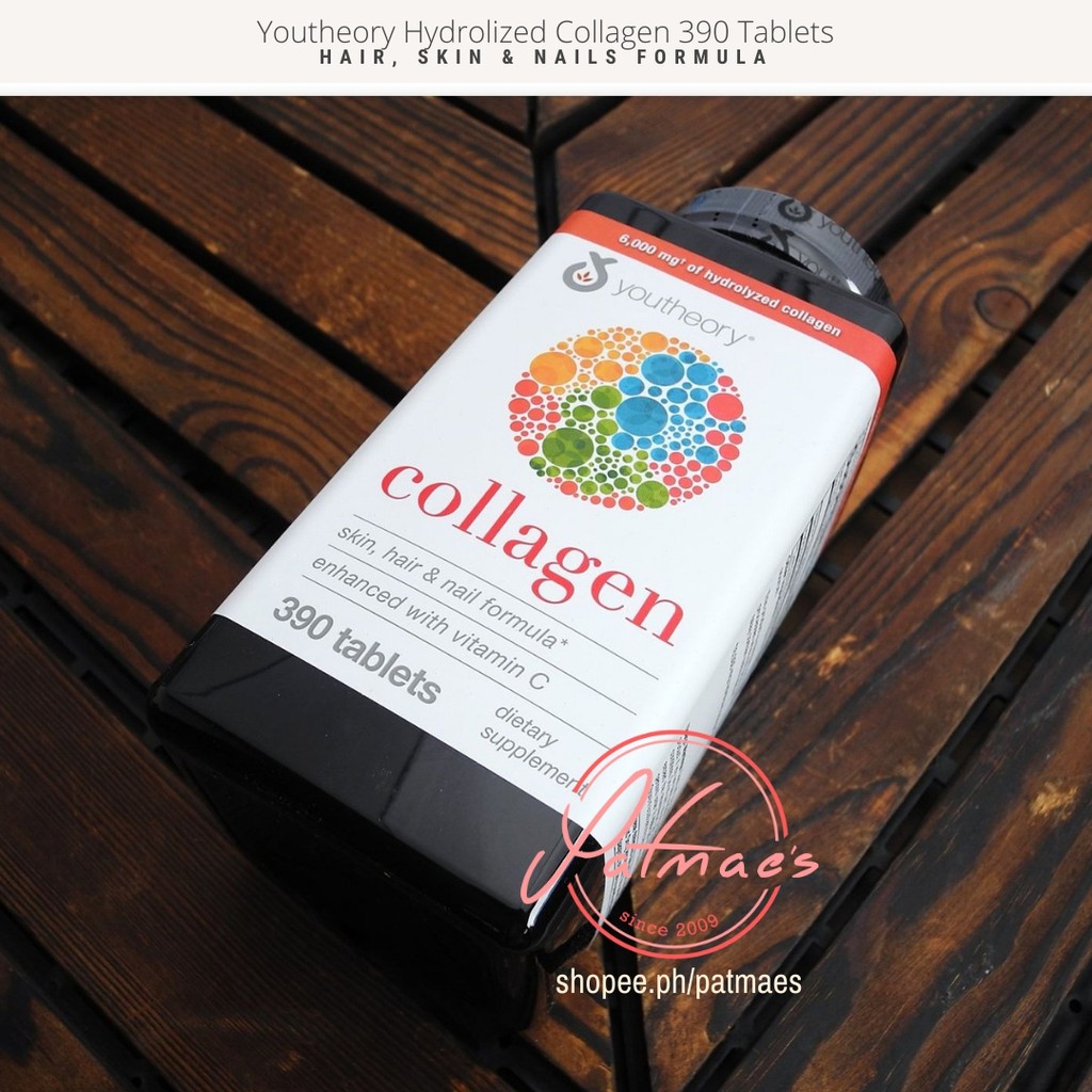 Youtheory Collagen Type 1 2 & 3 Advanced Formula 390 Tablets with