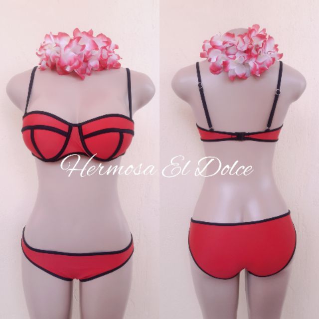 red underwire bikini