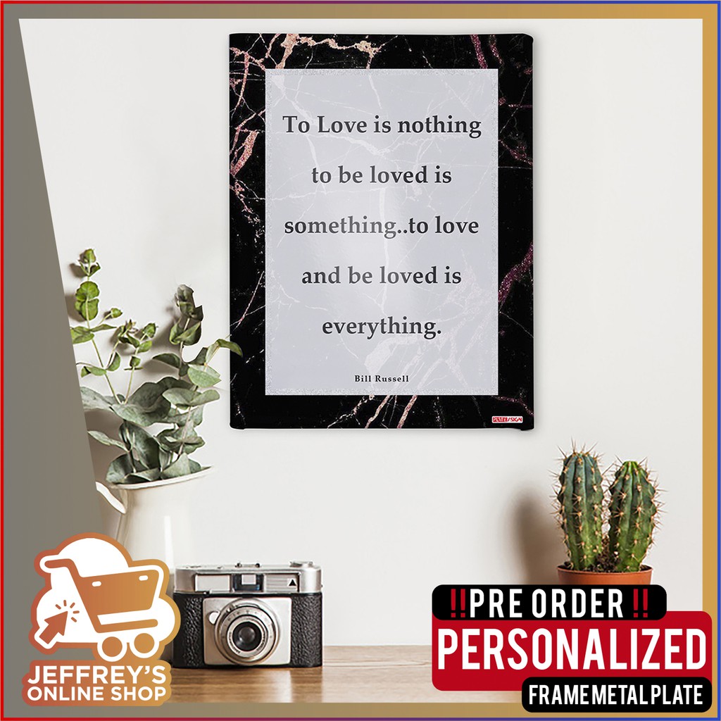 CUSTOMIZED WALL FRAME LOVE QUOTES GALVANIZED METAL PLATE VOL 14