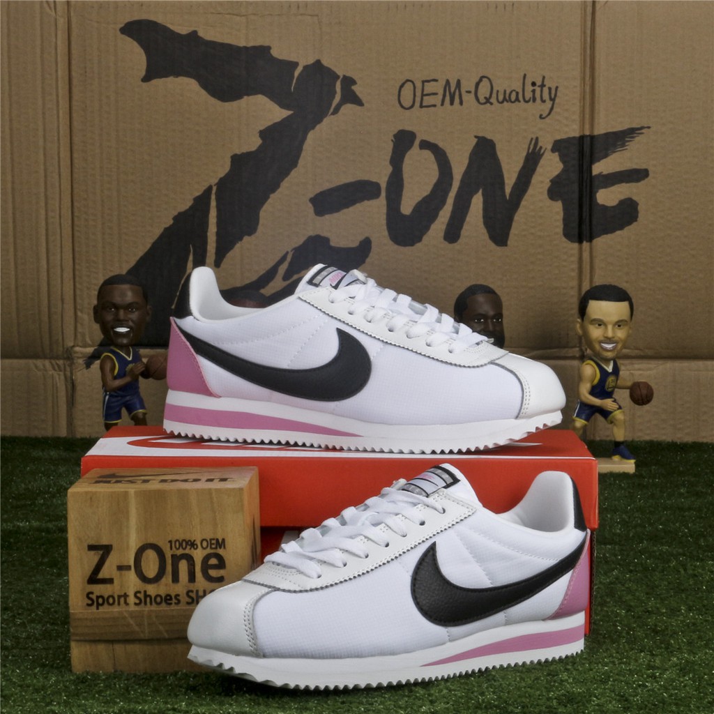 nike cortez womens black and pink