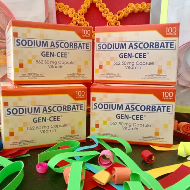 Sodium Ascorbate Gen Cee 562 50mg 100 Capsules Shopee Philippines